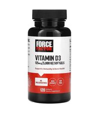 Force factor Vitamim d-3 5000IU 125mcg 120 softgels