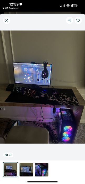 Продам срочно  мощный игровой ПК полный комплект