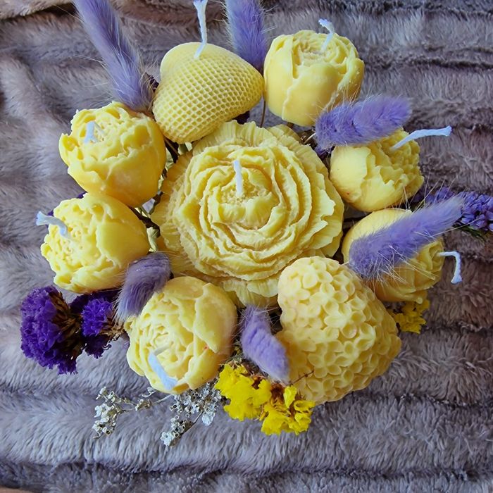 Buchet flori din ceara
