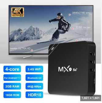Нов MX9 TV box четириядрени 4K Android 8GB 128GB / Android TV 11, 9 5G