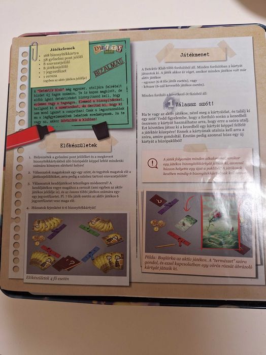 Joc de societate "Detektív Klub" társasjáték