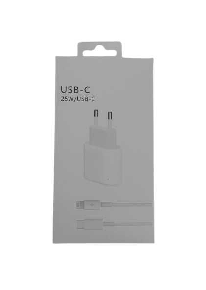 Incarcator si cablu de incarcare USB C- Lightning, iPhone, 25W, alb