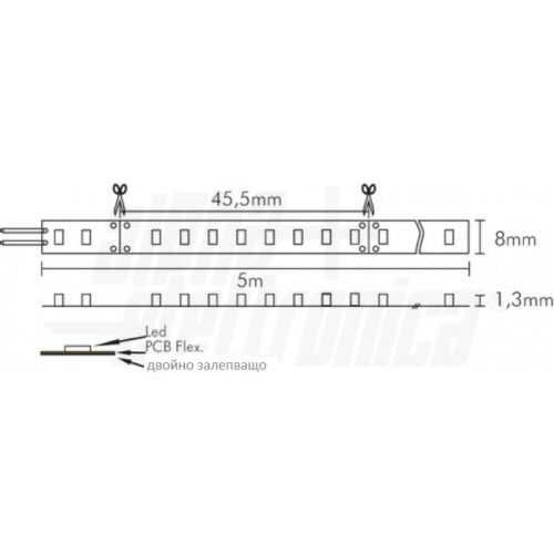 Led лента  4000К 14.4W Solderless 176led/m 5м