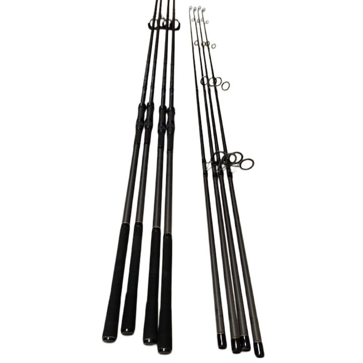 Set Pescuit Crap,4 Lansete 3,90m, 4 Mulinete GB 8000, Rod Pod Echipat