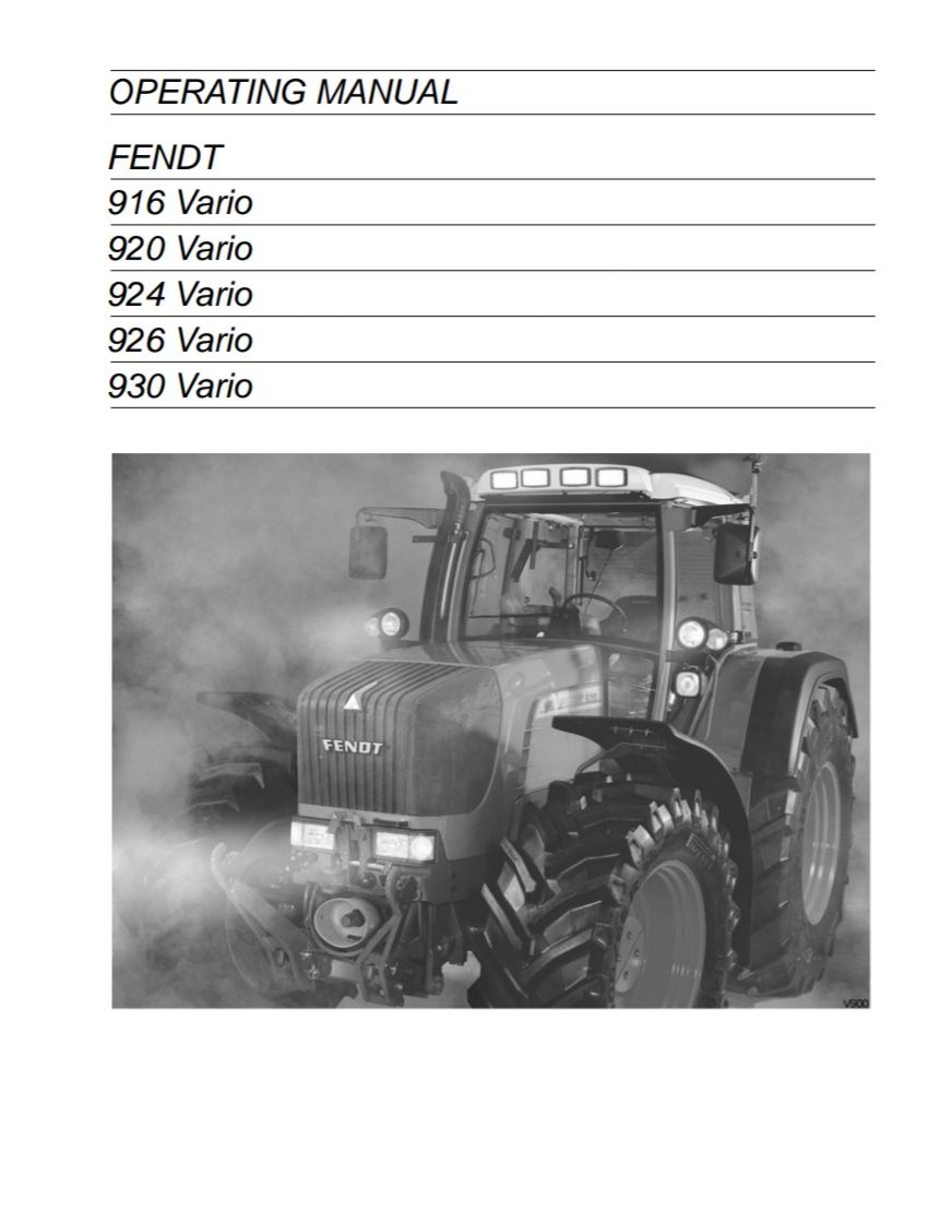 Manuale service FENDT Vario și Favorit