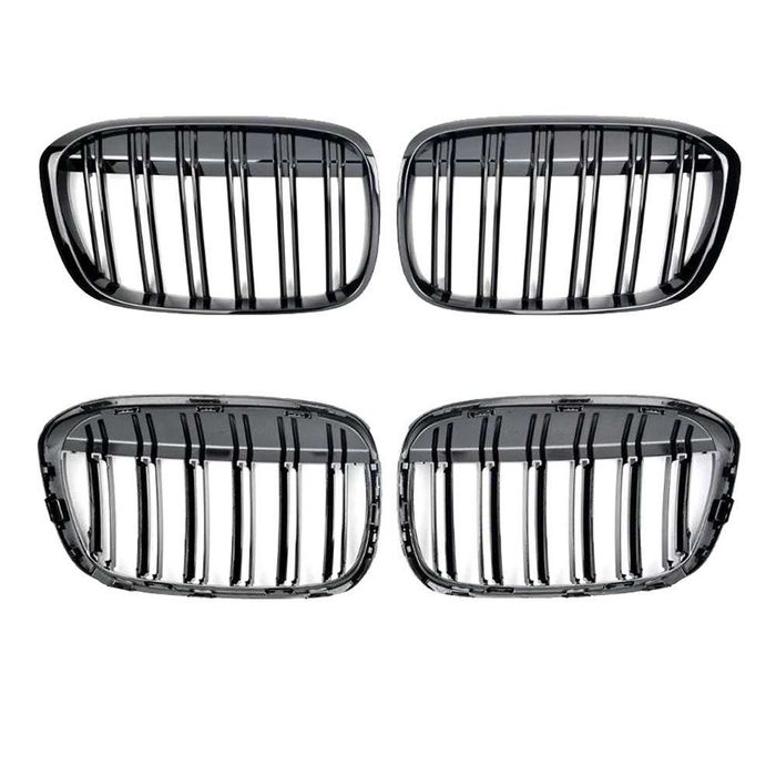 Set 2 grile duble M negru lucios BMW X1 F48 2015-2019