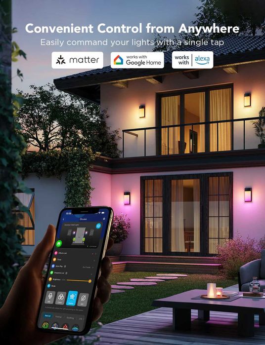 2 x Govee Outdoor Wall Light - Lampi SMART pentru exterior