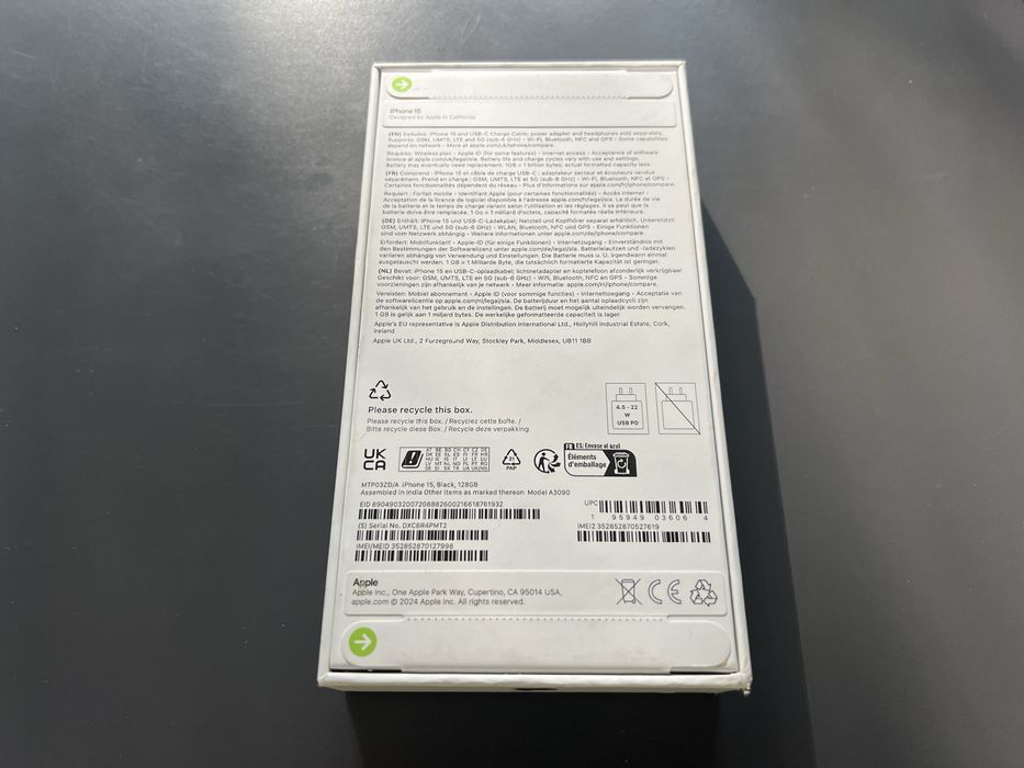 Продавам Apple iPhone 15 128GB-НОВ