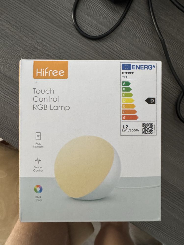 Lampa de veghe, multicolor cu control vocal
