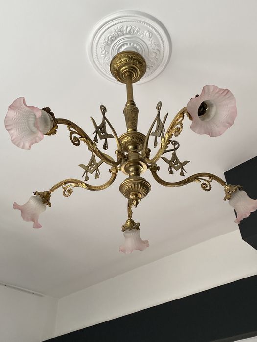Candelabru bronz masiv