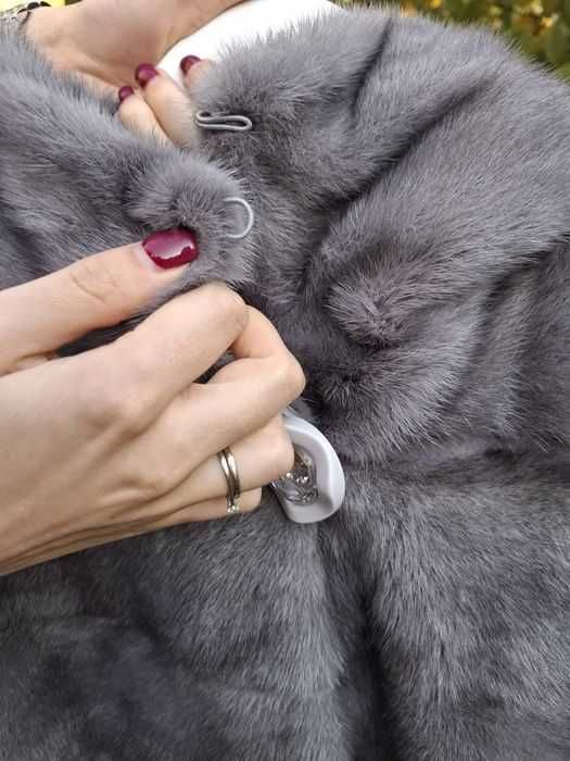 Haina de blana naturala Vizon , haină de nurca, m. S-M