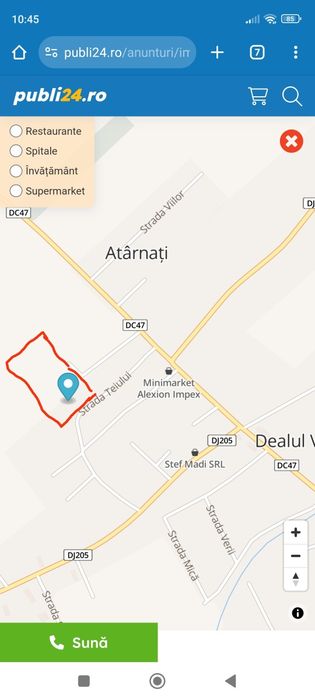 Terenuri,5500 mp. intravilan Merei,2500 extravilan DN1B (Han Merei)