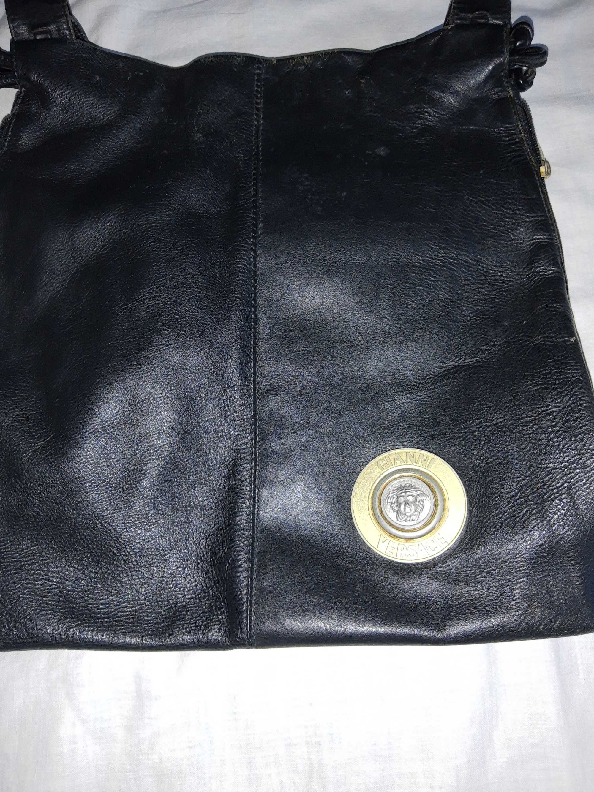 Чанта "VERSACE",черна,естествена кожа,дамска,оригинал,фирма.ДОГОВАРЯНЕ