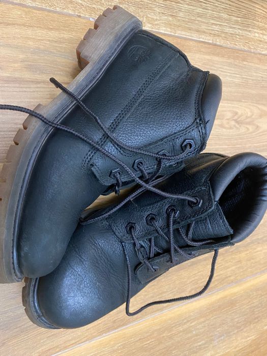 Кожени боти Timberland със сребрист ефект, 37 номер