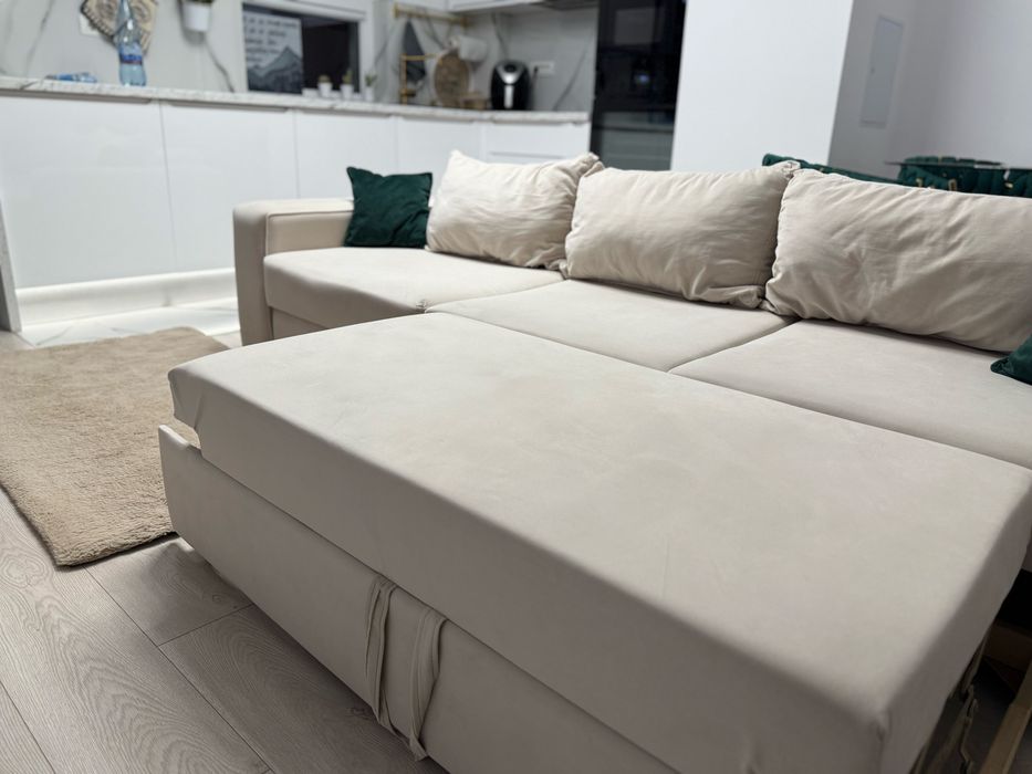 Canapea extensibilă bej