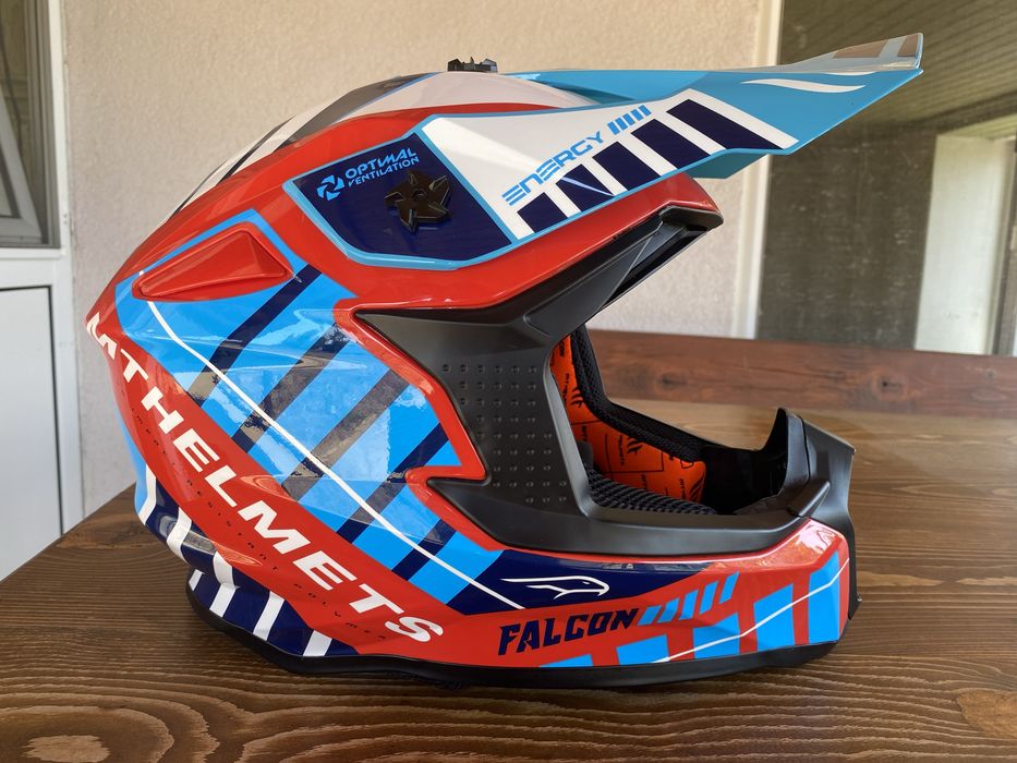 Каска за крос Falcon Energy fluo L