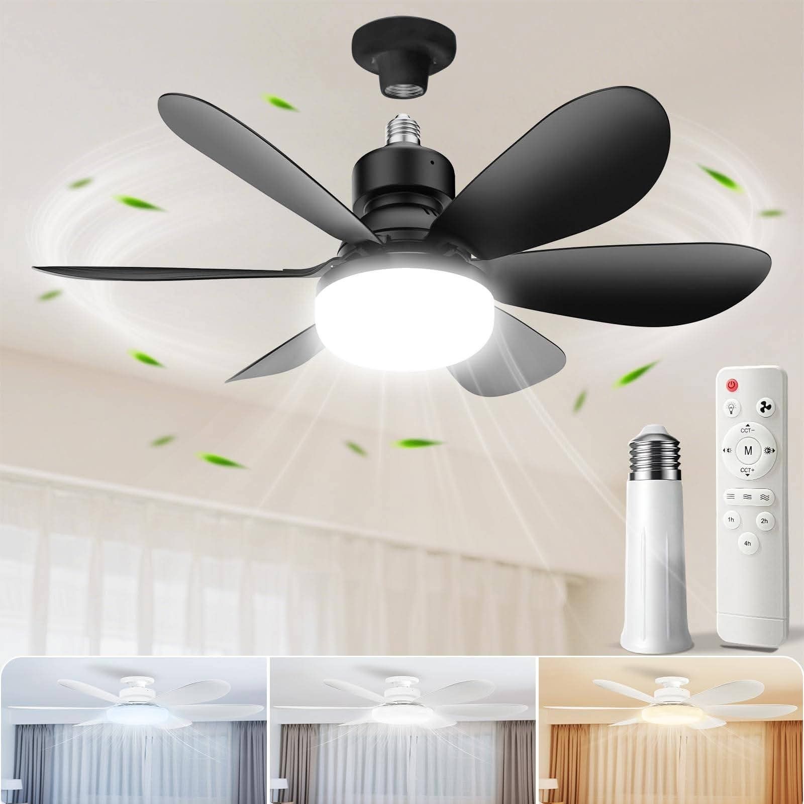 Таванен Вентилатор 6перки 40W 52см с LED Лампа