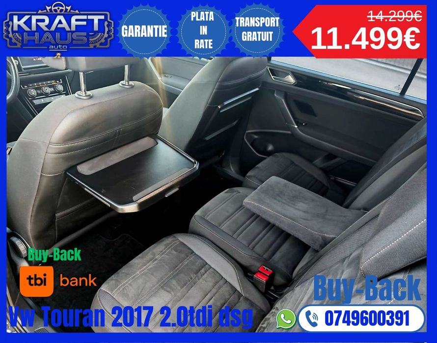 Vw touran 2017 Highline 2.0tdi dsg rate tbi

Vol