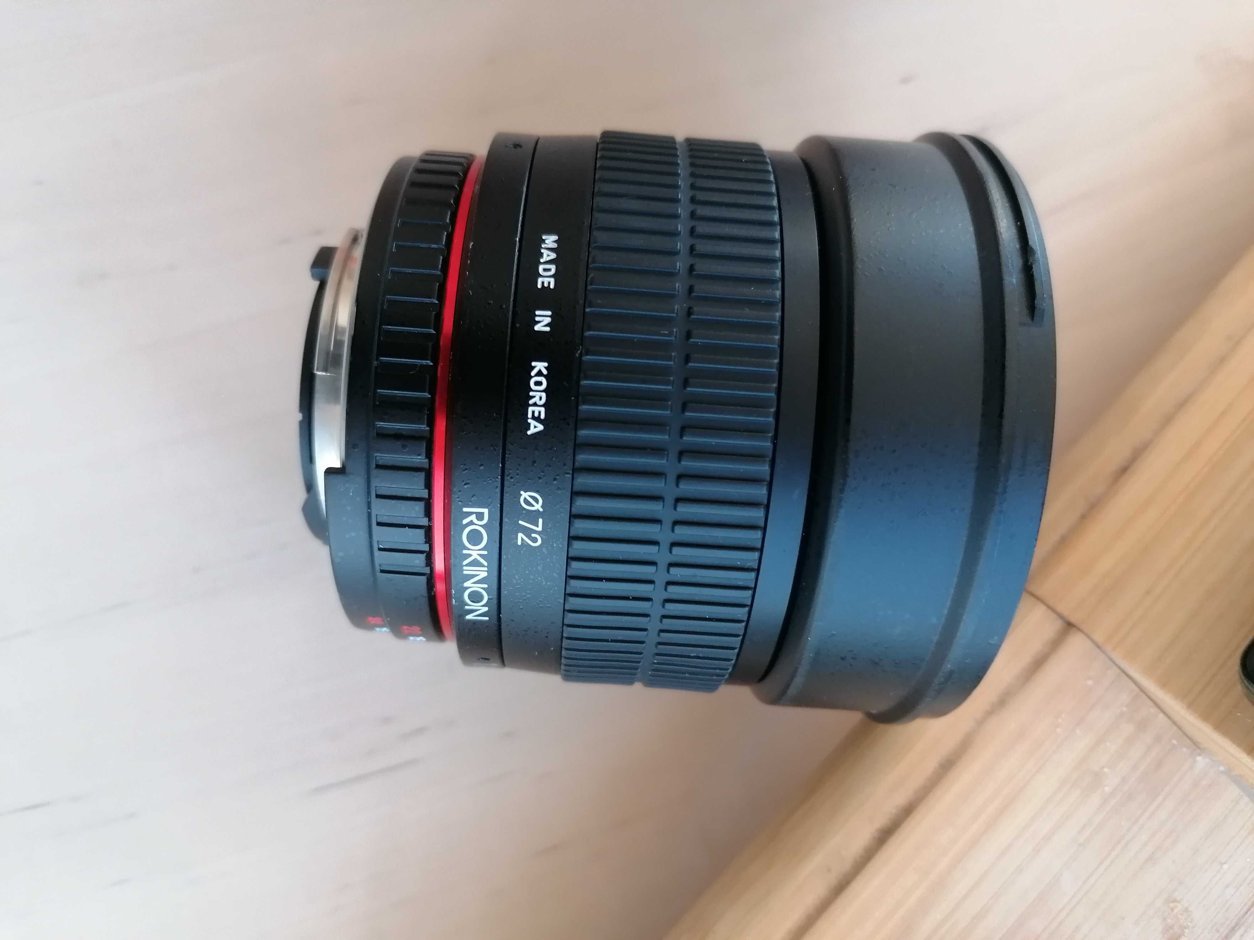 Rokinon (Samyang) 85mm f1.4 ръчно-фокусен твърд обектив за Nikon F