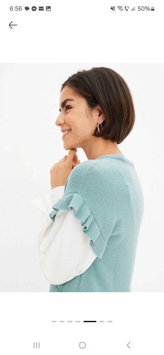 Pulover cu poală și mâneci aplicate, 44-46