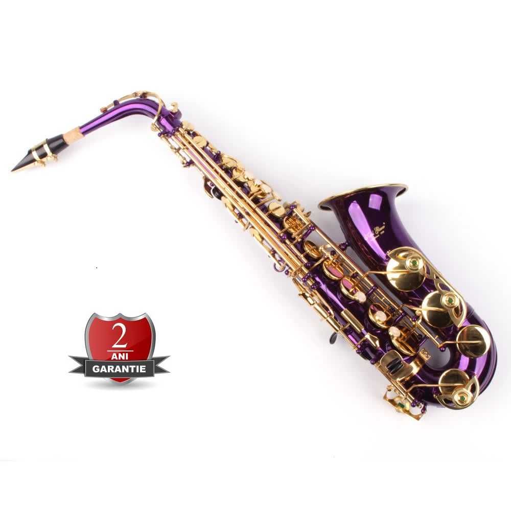 Saxofon Alto Karl Glaser LILA/MOV+ AURIU NOU curbat Saxophone Germania