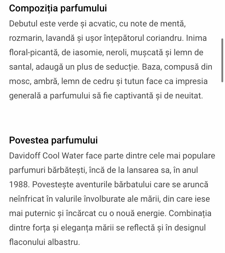 Davidoff Cool Water - 125 ml apa de toaleta nou