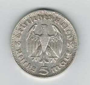 Monede Germania - 5 Marci 1936 -Argint ( 13,890 g)