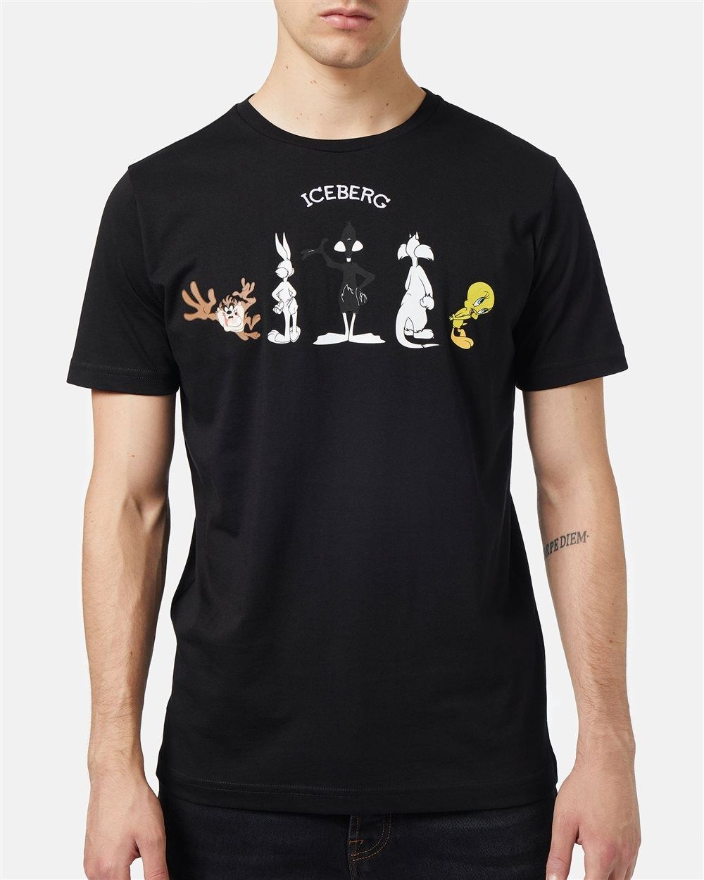 Мъжка тениска Iceberg T-shirt with logo and cartoon graphics