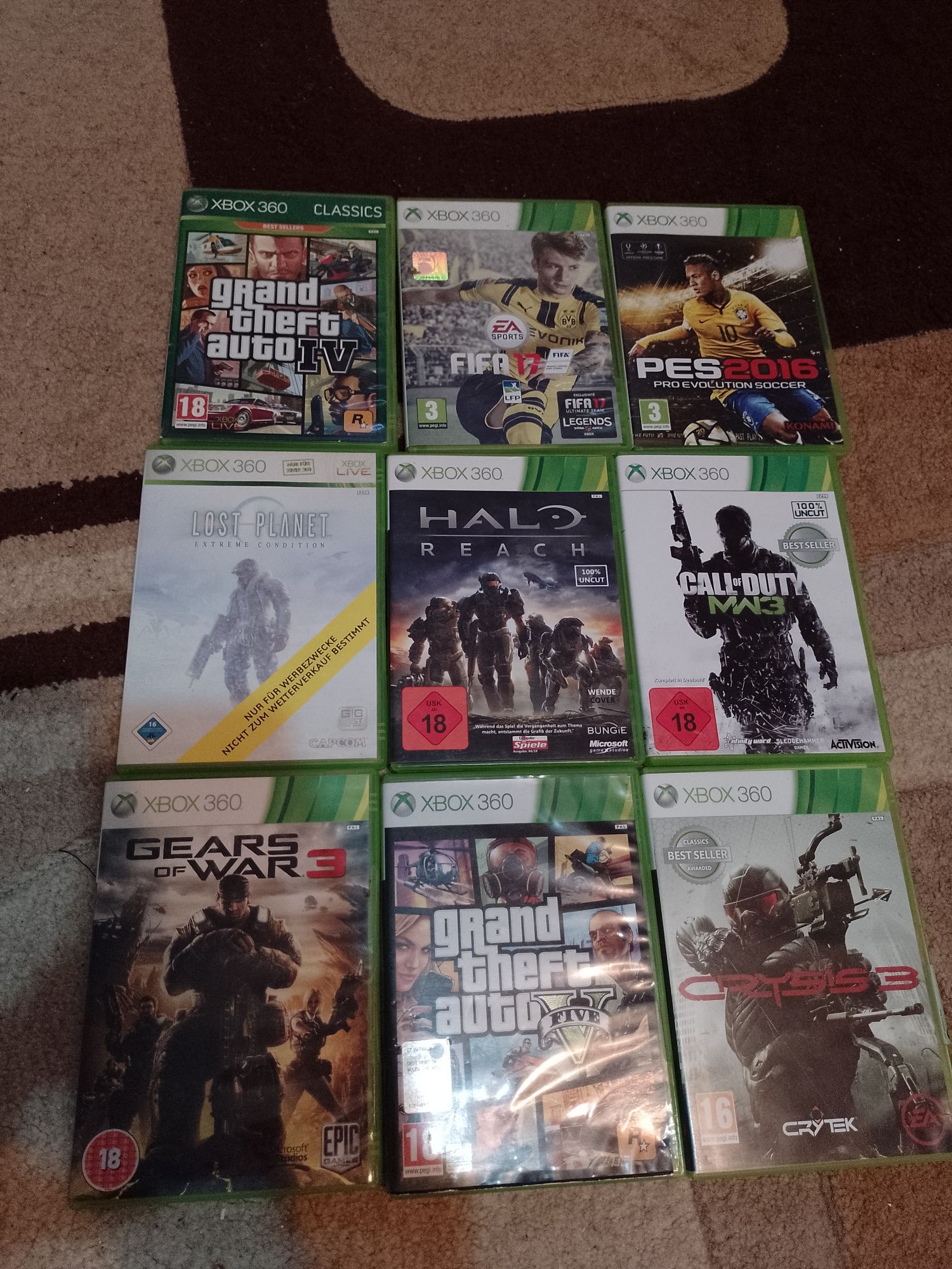 Xbox cu 9 jocuri
