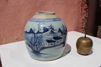 Vaza / Ginger Jar portelan colectie CHINA, secol 19, Cobalt Blue