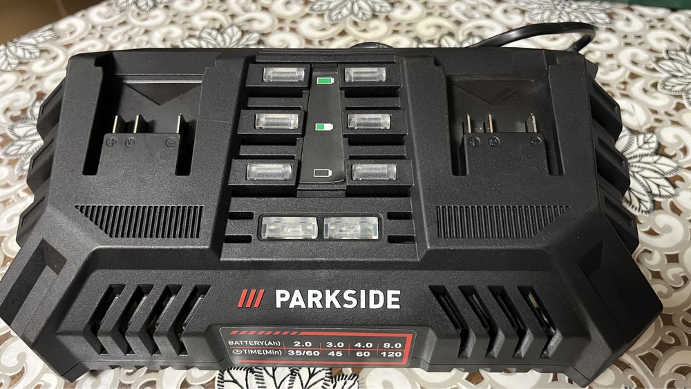 Ново Parkside двойно зарядно, 3 г гаранция парксайд