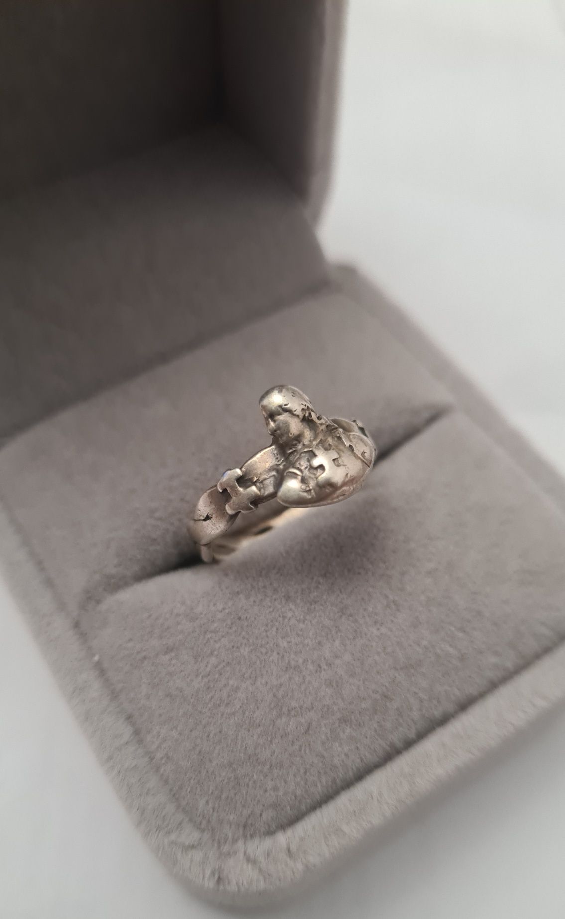 Сребърен пръстен Жана д'Арк френски 1900г.