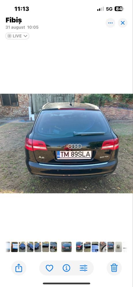 Dezmembrez Audi A6 C6 motor2000 136Cp An 2010 cutie automat