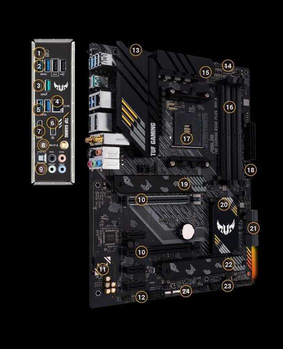 Placa de baza ASUS TUF Gaming B550-PLUS WIFI 6 AMD Ryzen AM4 noua