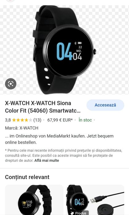 Smart watch Siona /ceas inteligent compatibil android si apple