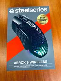 Гейминг мишка SteelSeries - Aerox 9 Wireless, оптична, черна