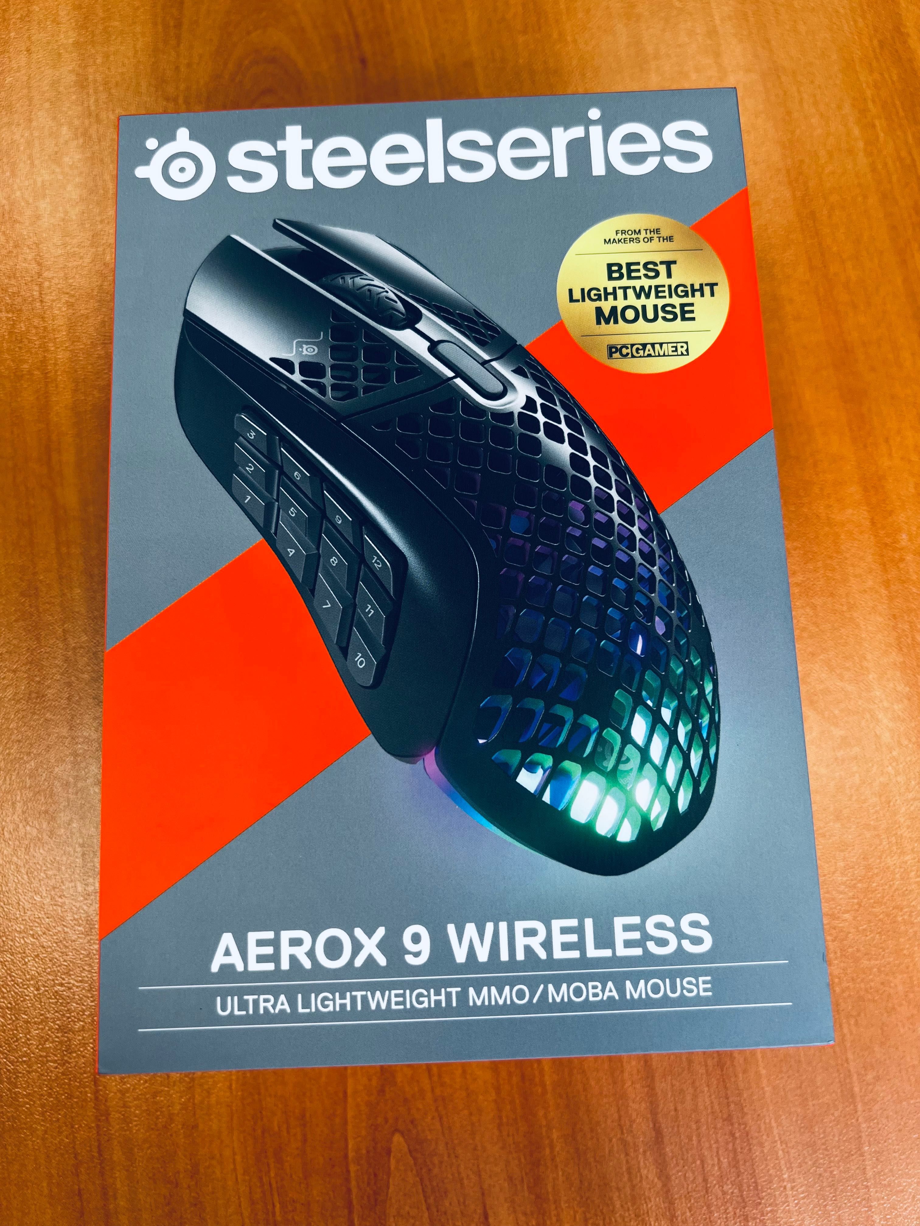 Гейминг мишка SteelSeries - Aerox 9 Wireless, оптична, черна