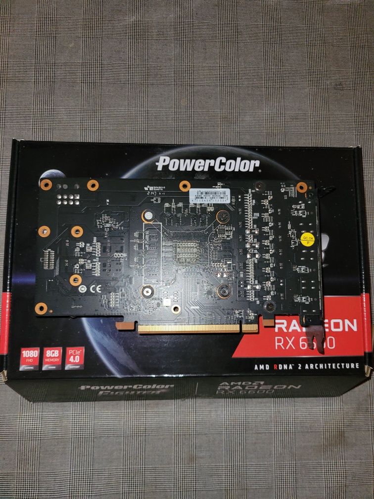 Чисто нова Видеокарта АMD RX 6600 8GB PowerColor - пълен комплект