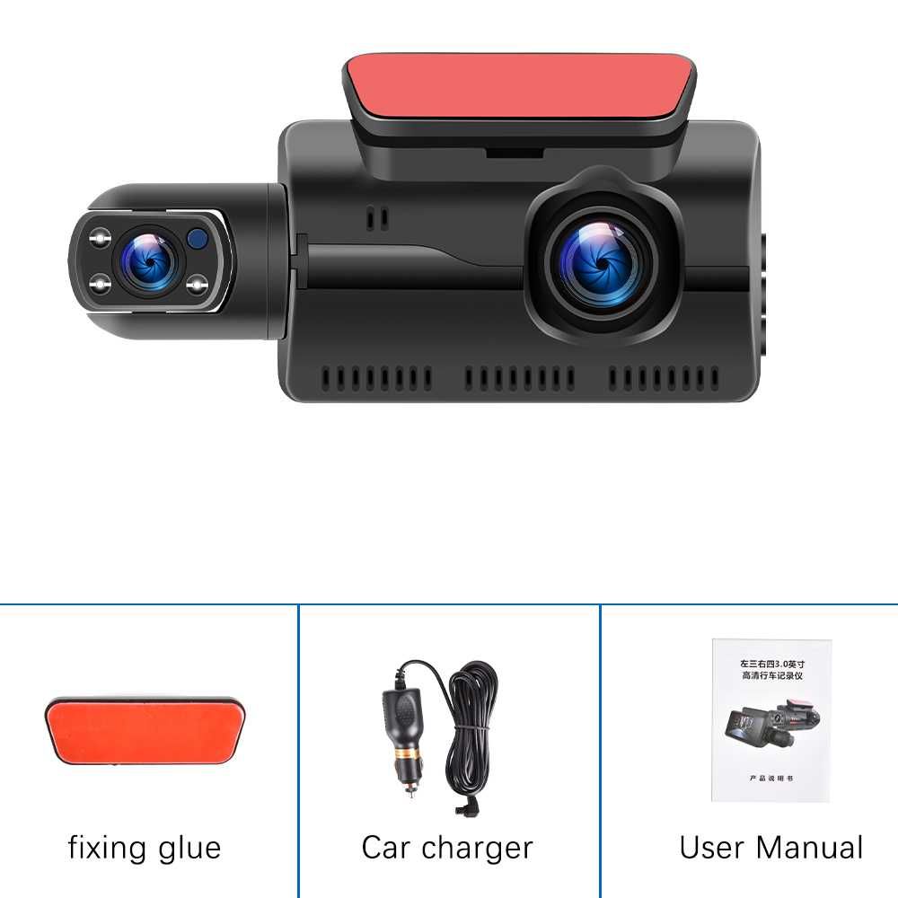 Camera Auto DVR Dual Lens cu ecran de 3 inch reglabil / Parking mode