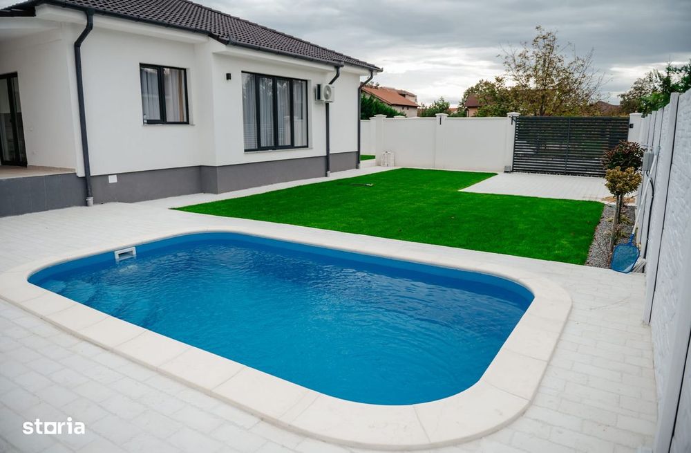 Vila moderna,Oncea, 3 dorm, 2bai, functionala, piscina, acces auto.