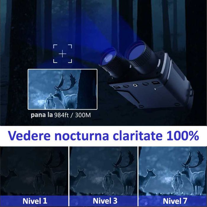 Binoclu profesional QNV01, vedere nocturna, HD