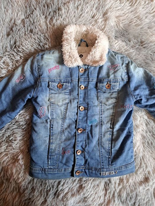 Джинсовая куртка на меху на 8-9 лет