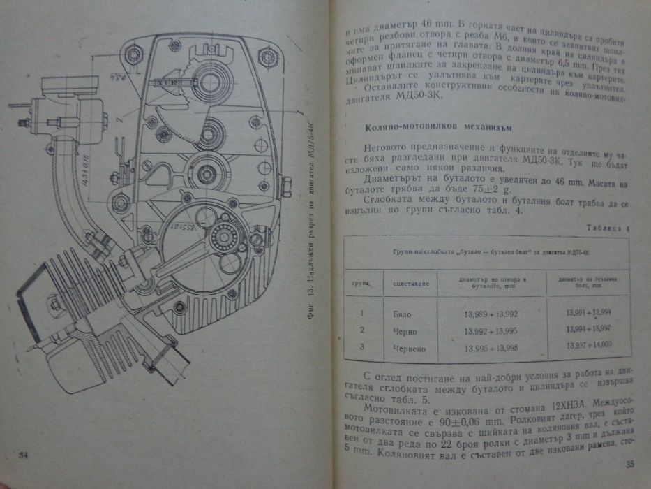 Книга Мотопеди и Мотоциклети Балкан София 1975 г.