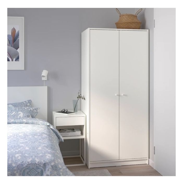 Шкаф компактный IKEA KLEPPSTAD, белый, 2 двери