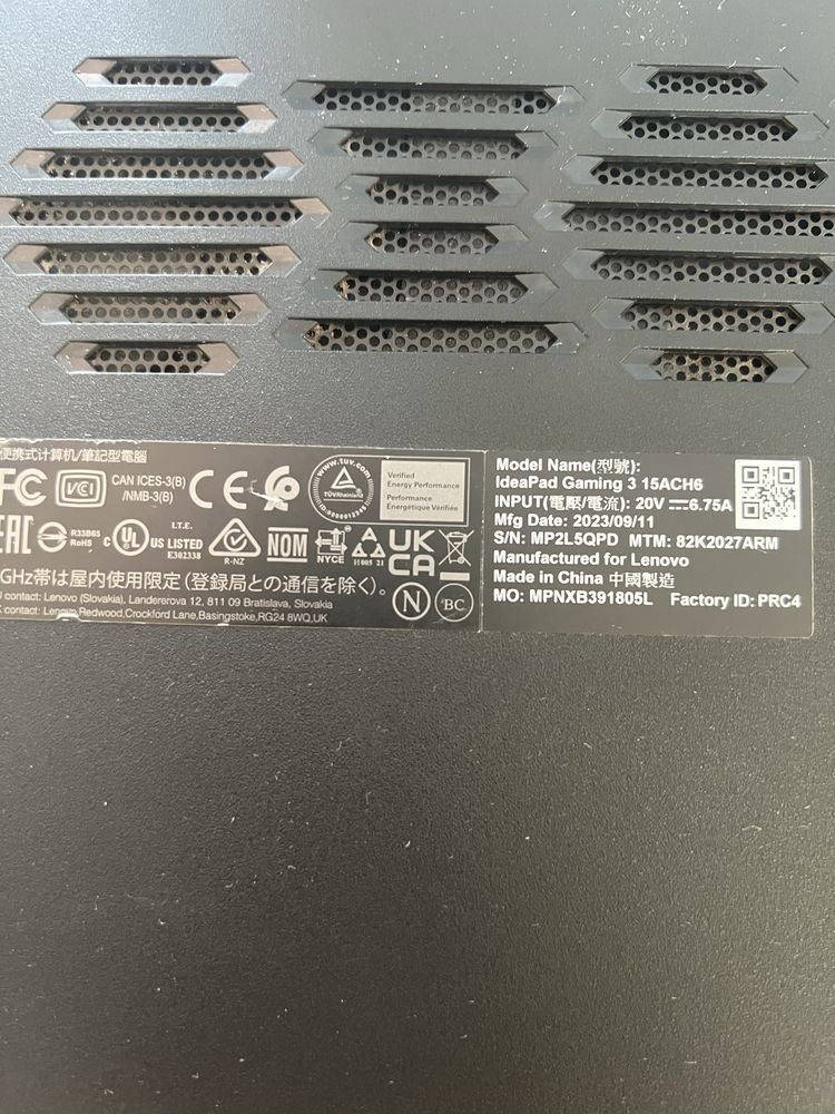 Vand/Schimb Laptop Gaming Lenovo RTX 2050 / Ryzen 5 / 32GB / SSD 1.5TB