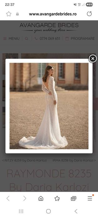 Rochie de mireasa sirena de dantela