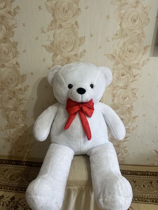 Белая метровая мишка