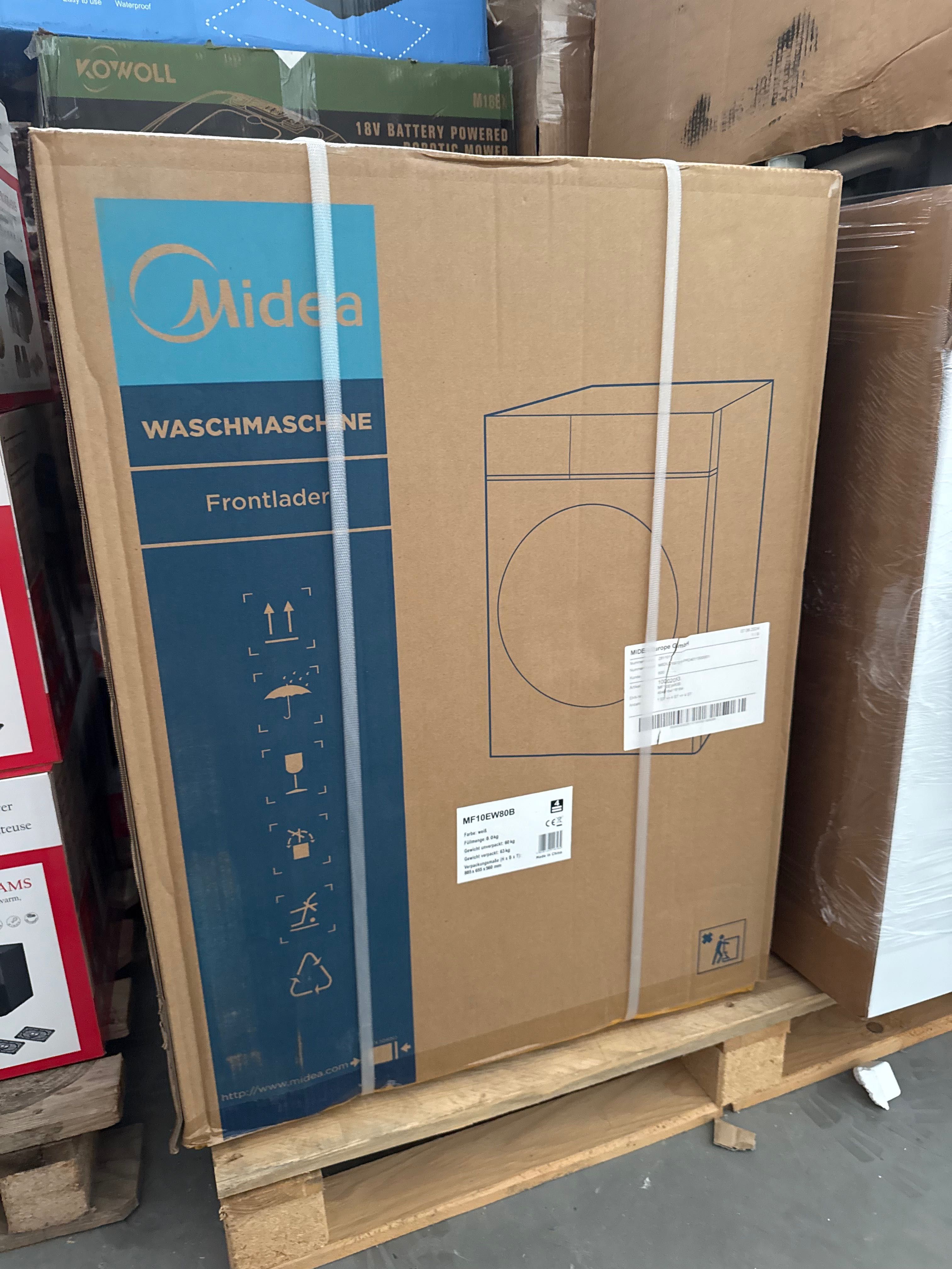 Пералня Midea MF10EW80B – 8 кг, 1400 об/мин,  нова, внос от ЕС
