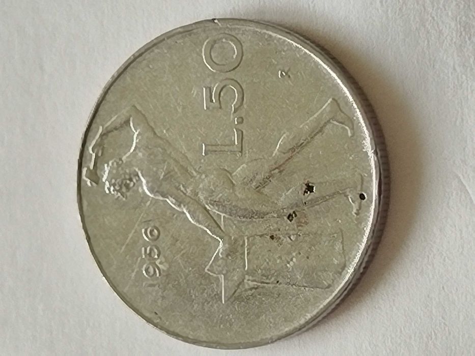 Италиянска монета – 50 Lire 1956 г.