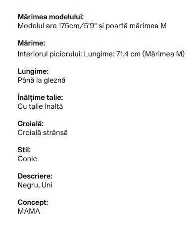 Vand pantaloni eleganti la dunga gravide